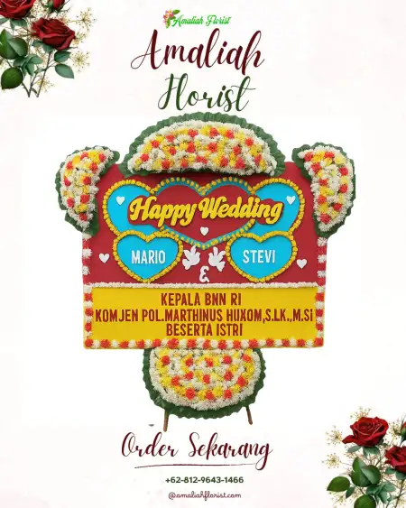 Papan Bunga Pernikahan karangwareng